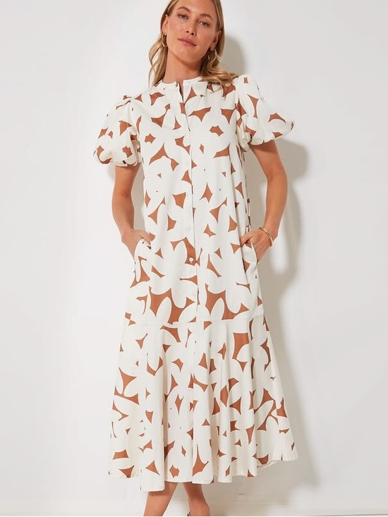 Tuckernuck Dresses & Skirts - Tuckernuck Honey Petal Lewis Dress Button Front Trumpet XL
